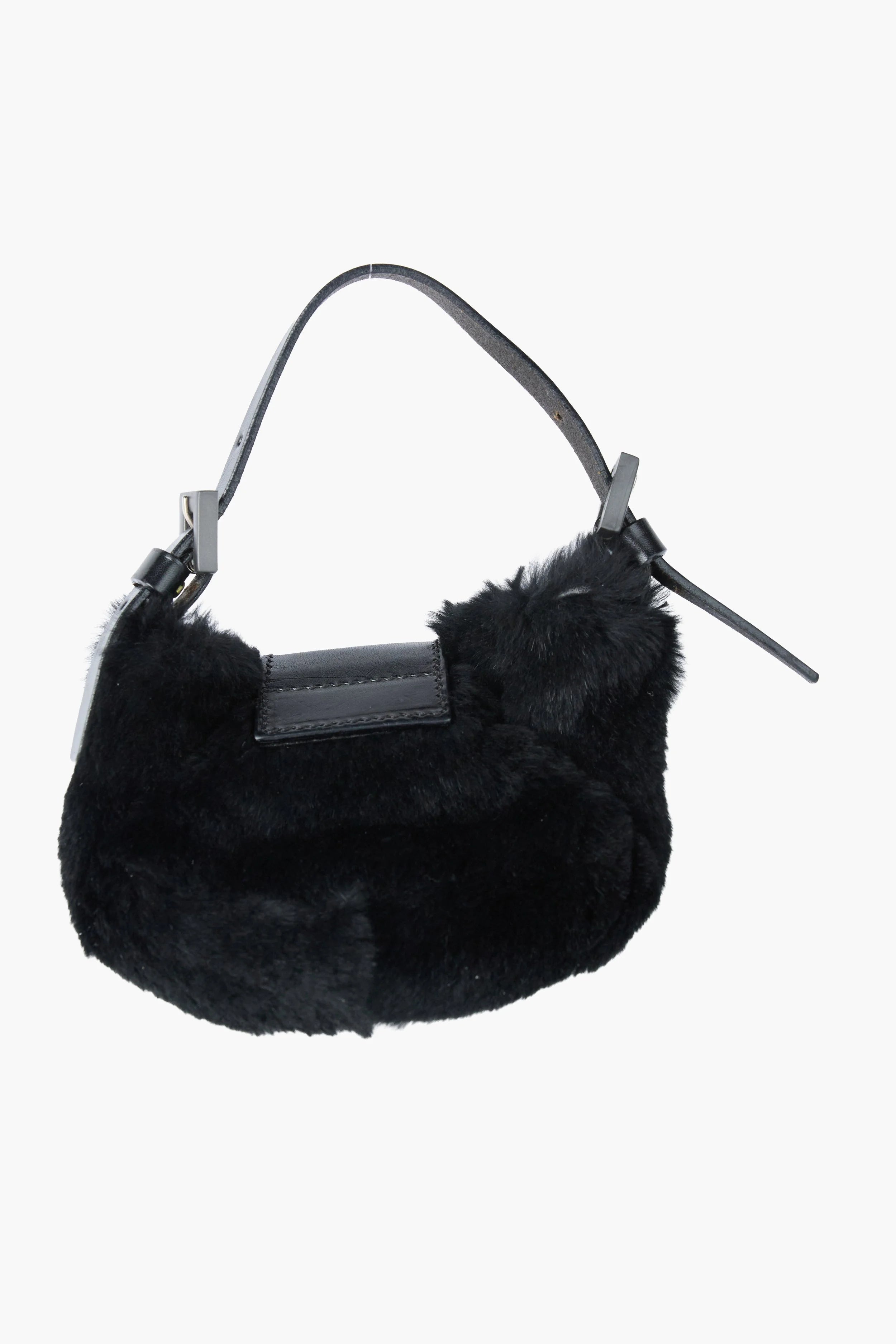Fendi Mini Black Fur Croissant
