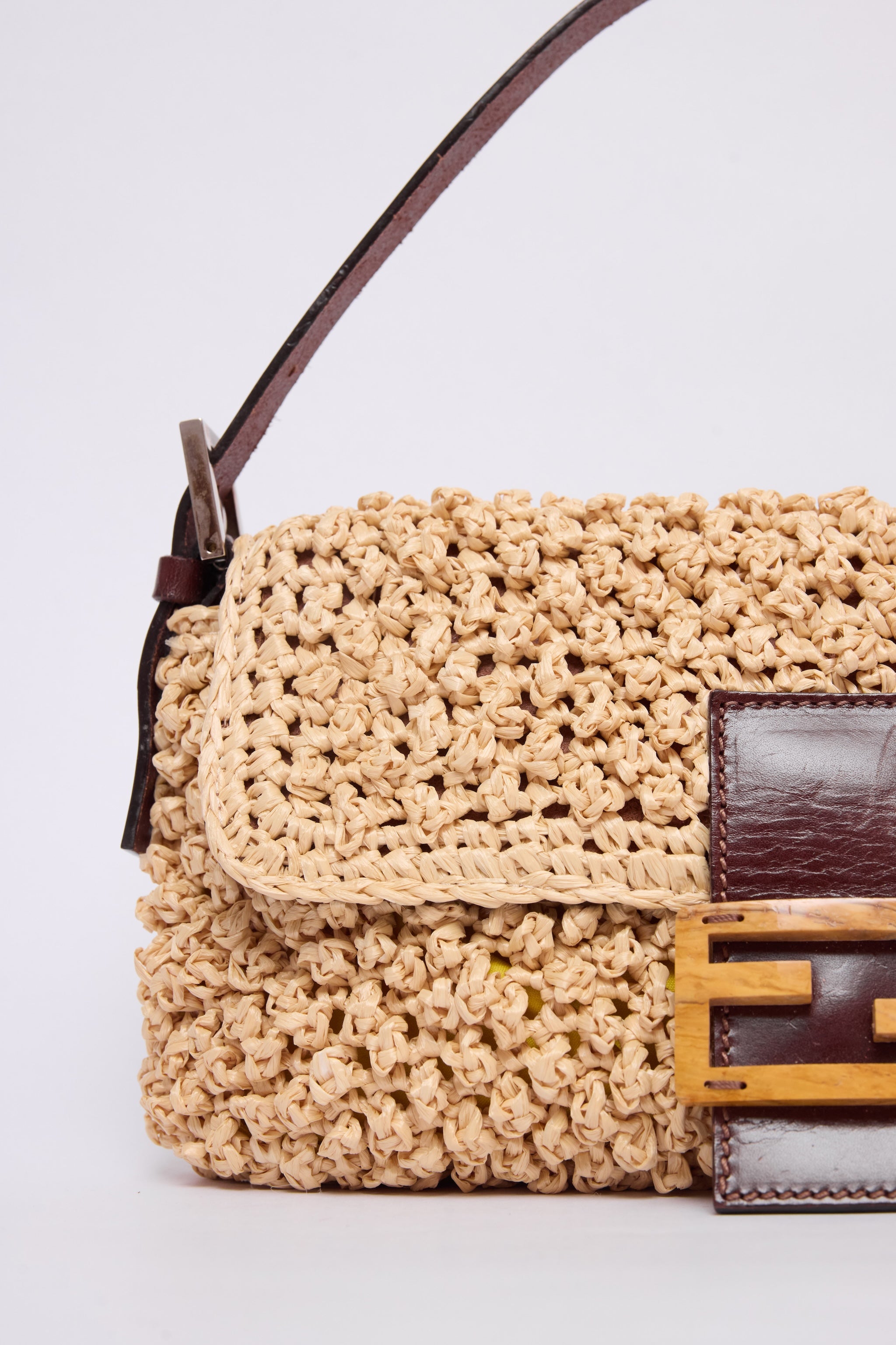 FENDI RAFFIA BAGUETTE