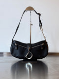 DIOR SPELLOUT BLACK LEATHER BAG