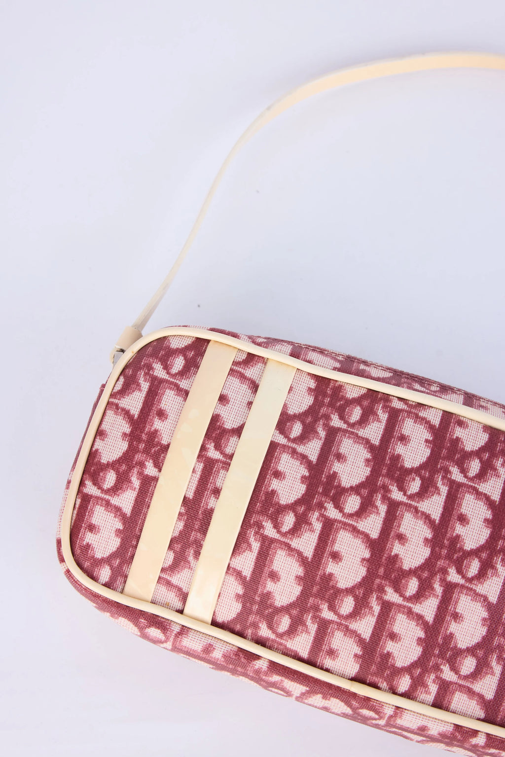 DIOR RED OBLIQUE JACQUARD NO.1 POCHETTE BAG