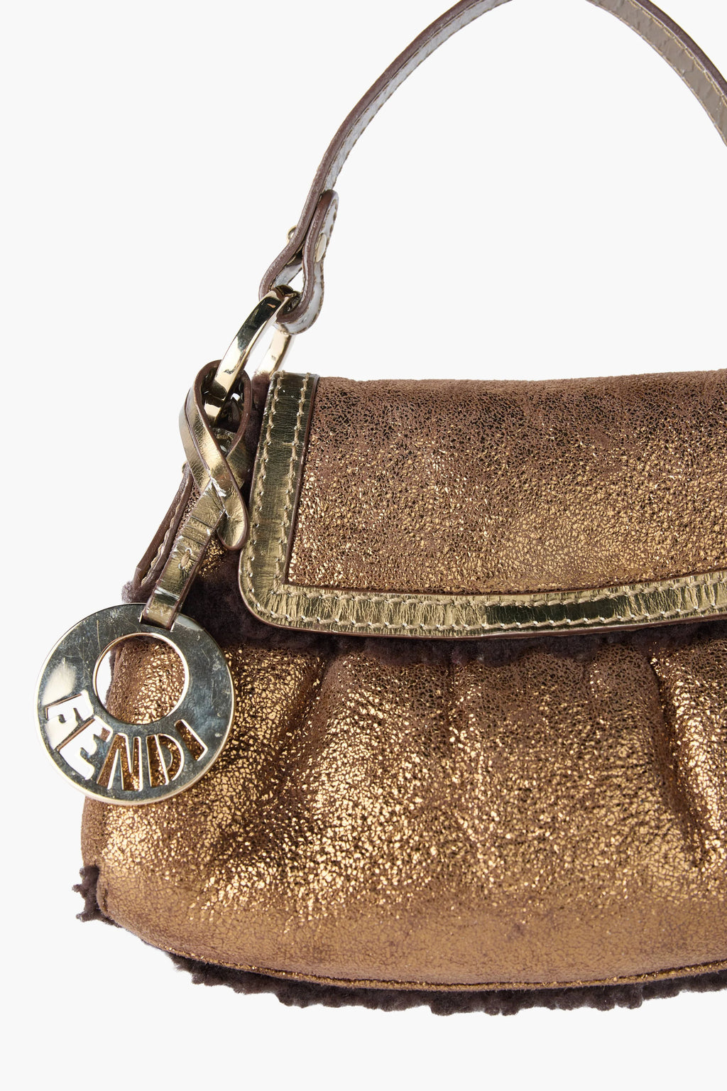 Fendi Bronze Shearling Mini Chef
