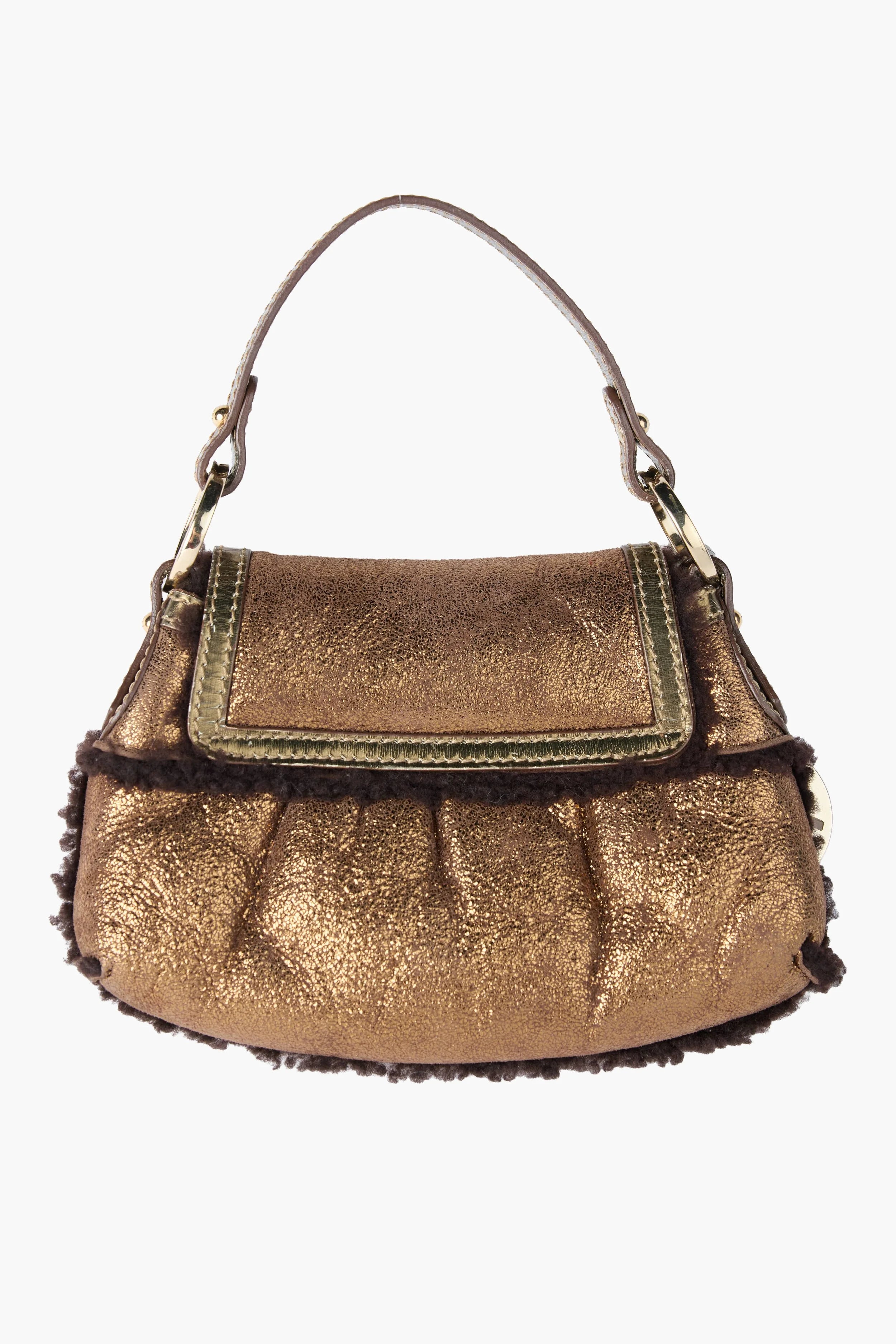Fendi Bronze Shearling Mini Chef