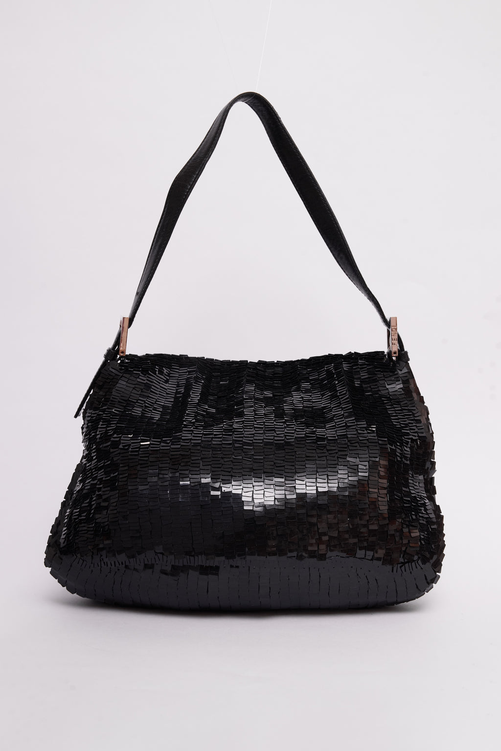 FENDI BLACK SEQUIN MAMMA BAGUETTE