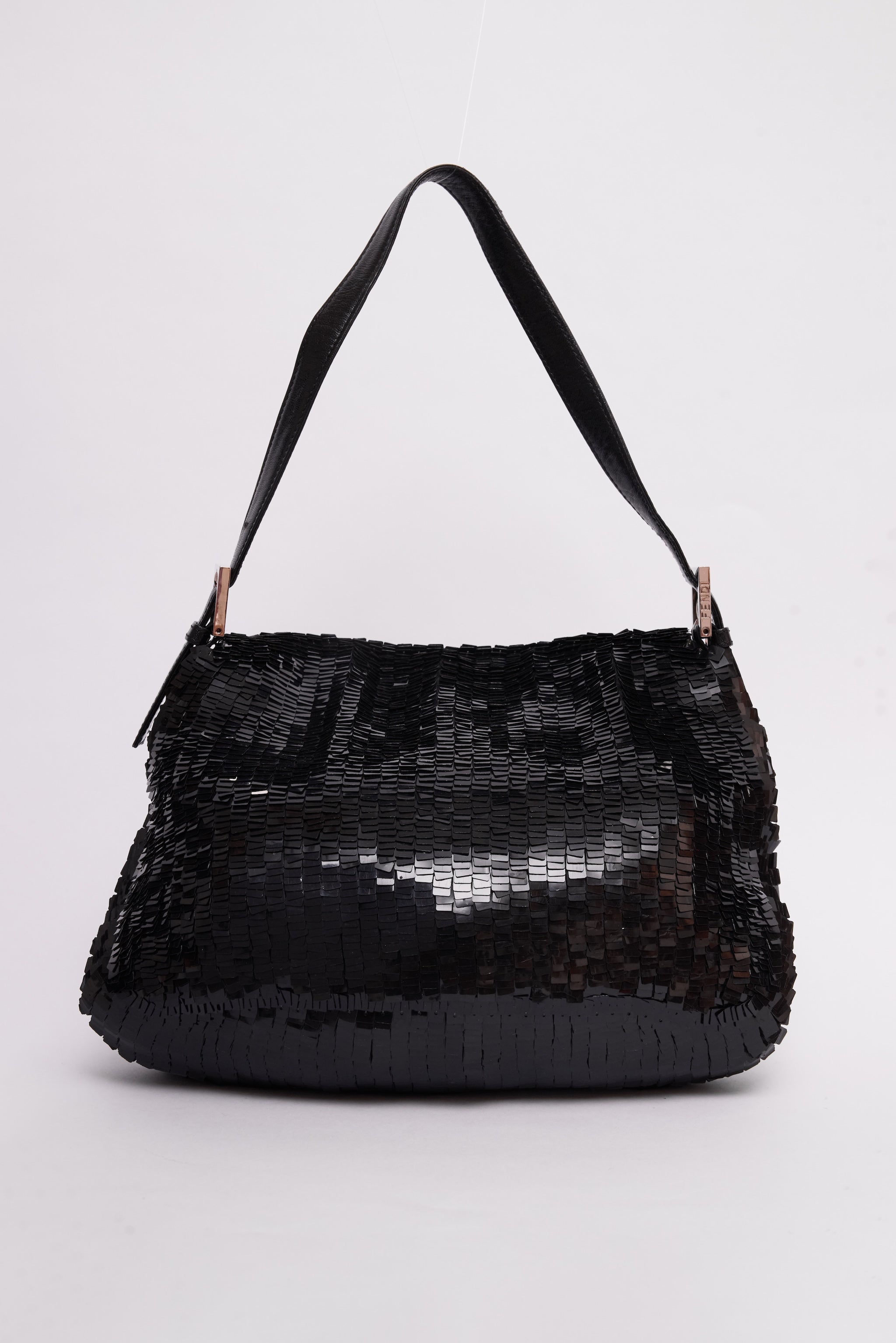 FENDI BLACK SEQUIN MAMMA BAGUETTE