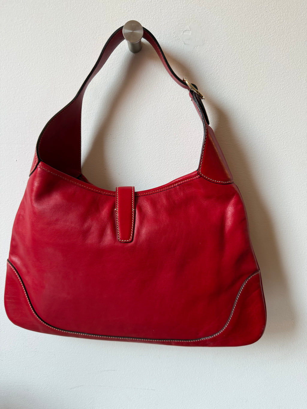 GUCCI RED LEATHER JACKIE