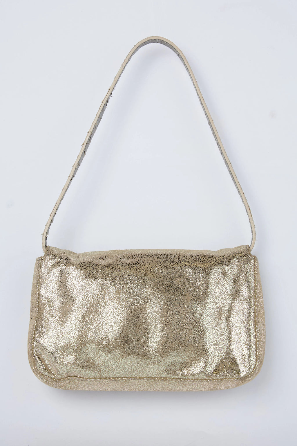 FENDI METALLIC GOLD MINI BAGUETTE