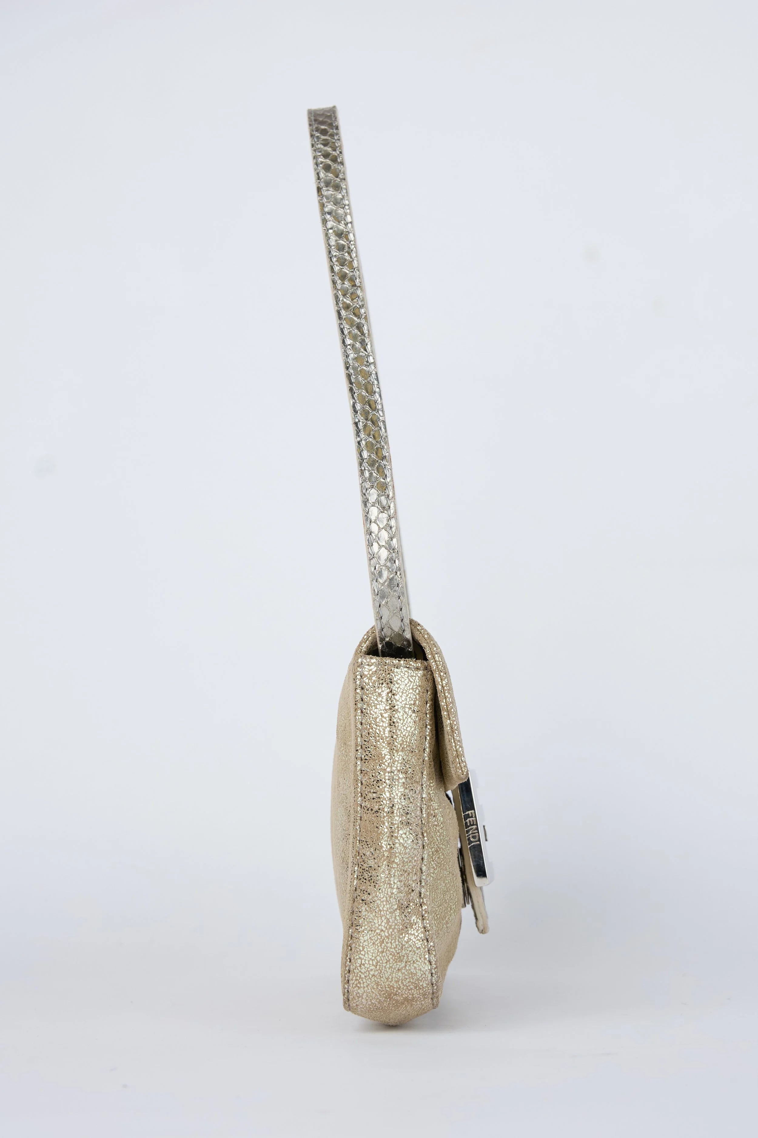 FENDI METALLIC GOLD MINI BAGUETTE