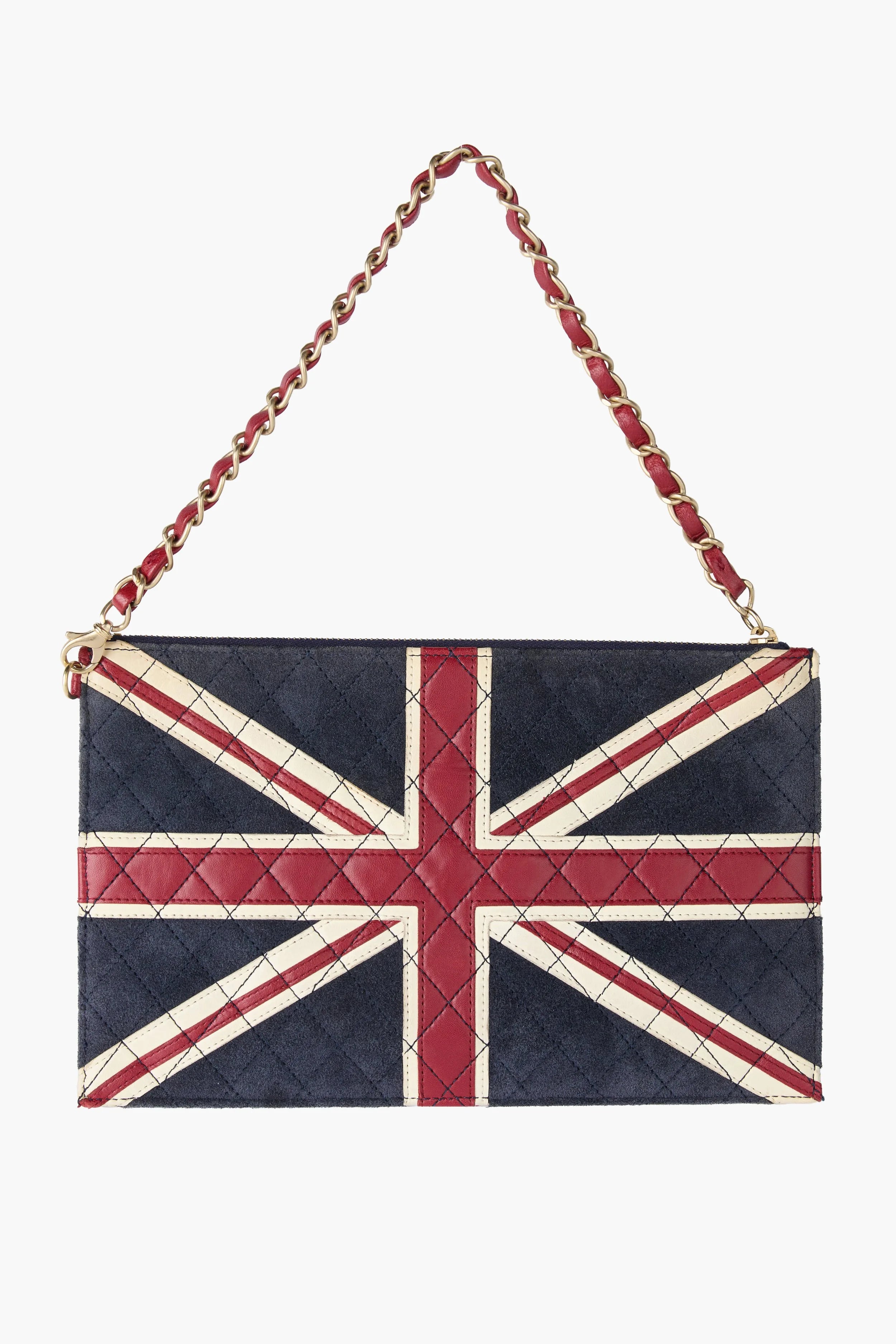 RARE Chanel Paris London Union Jack Clutch