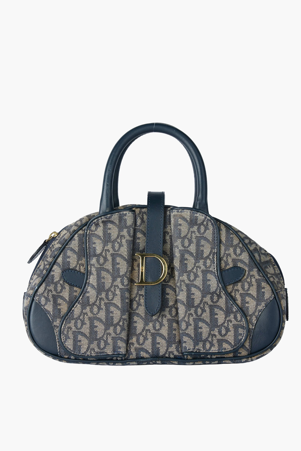 Dior Diorissimo Navy Double Saddle Mini
