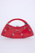 RARE DIOR RED BONDAGE CLUTCH