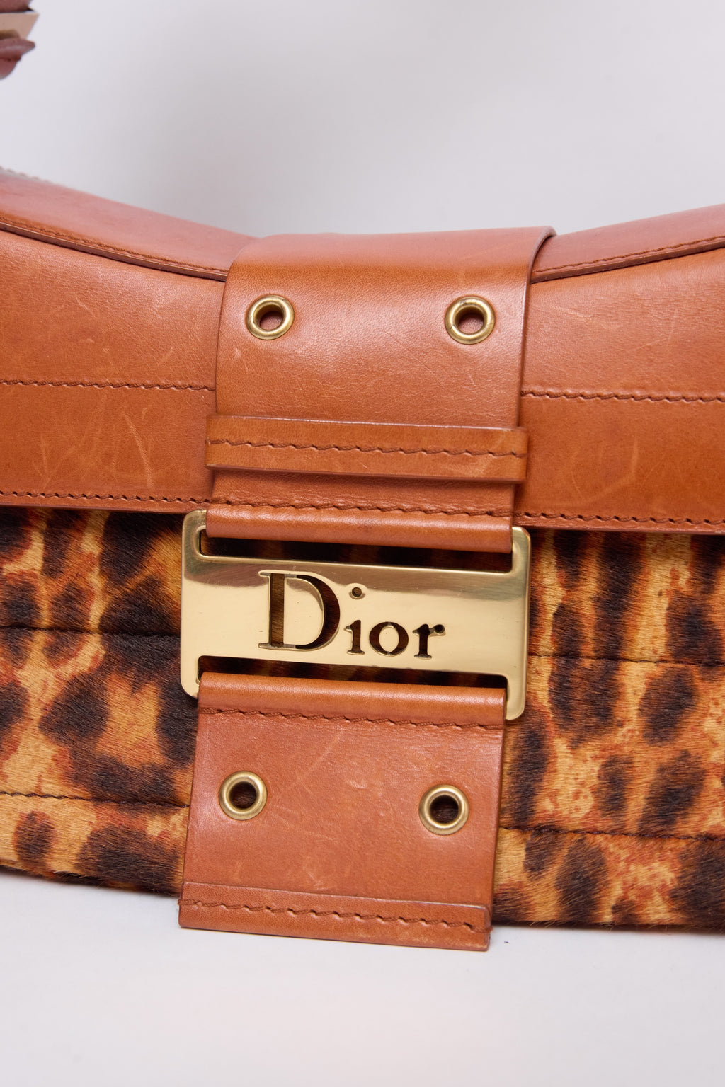 DIOR LEOPARD-PRINT PONYHAIR COLUMBUS
