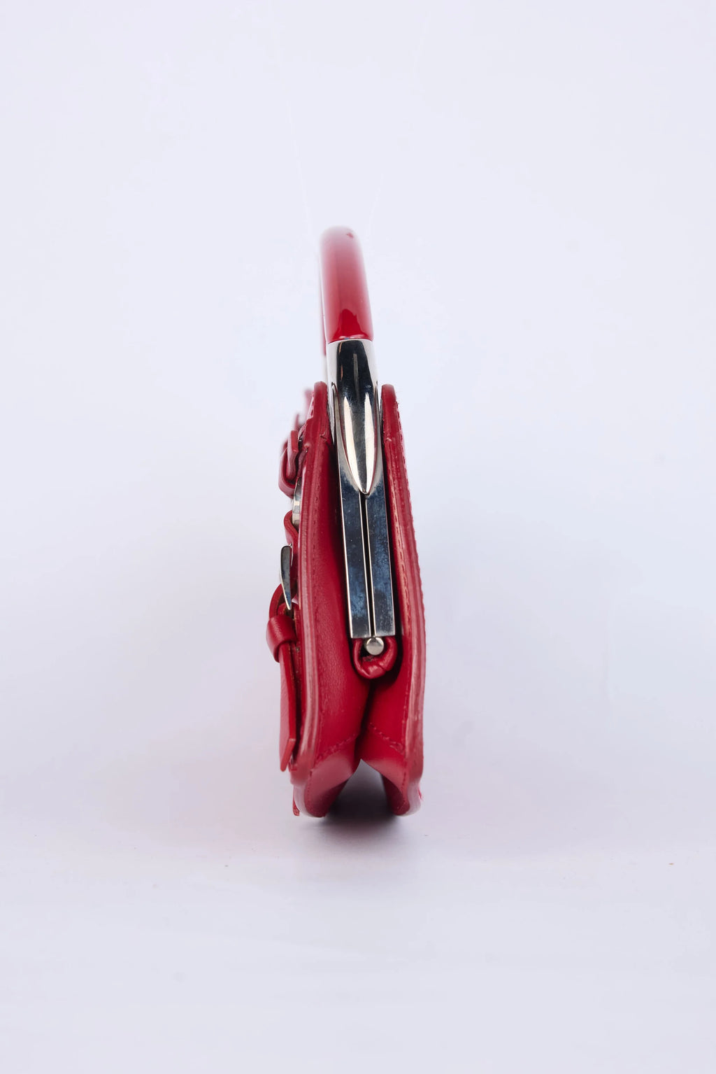 RARE DIOR RED BONDAGE CLUTCH