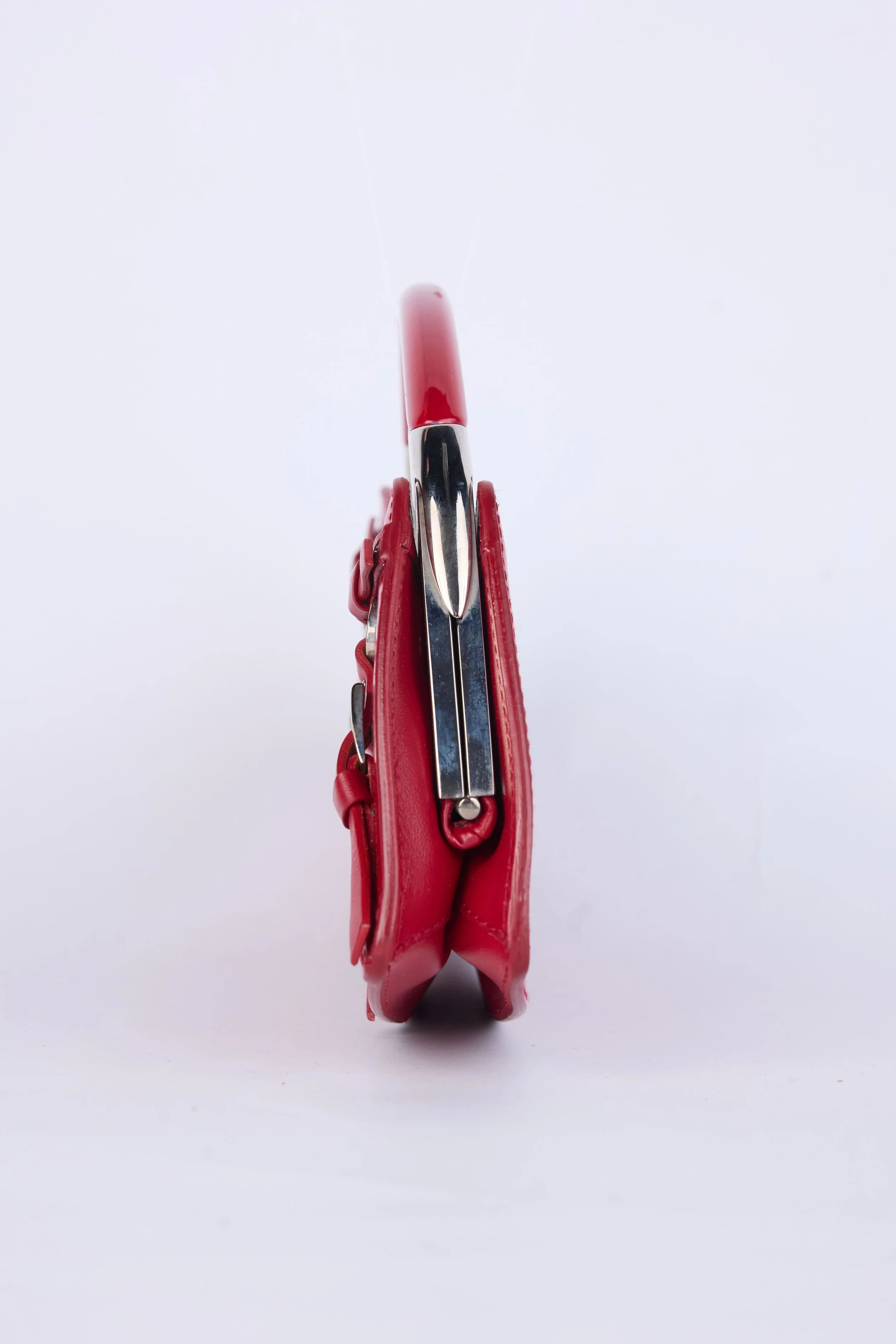 RARE DIOR RED BONDAGE CLUTCH
