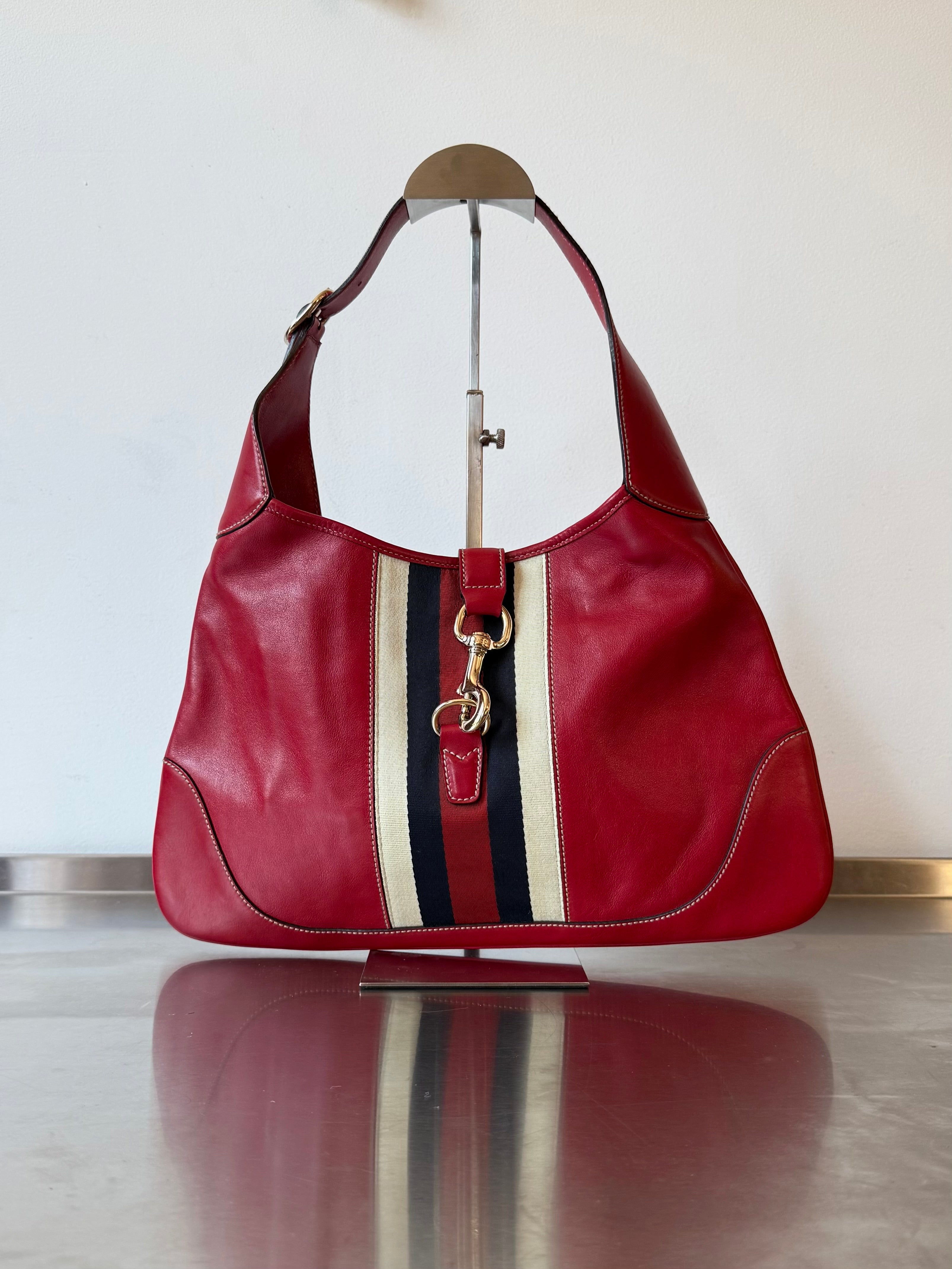 GUCCI RED LEATHER JACKIE