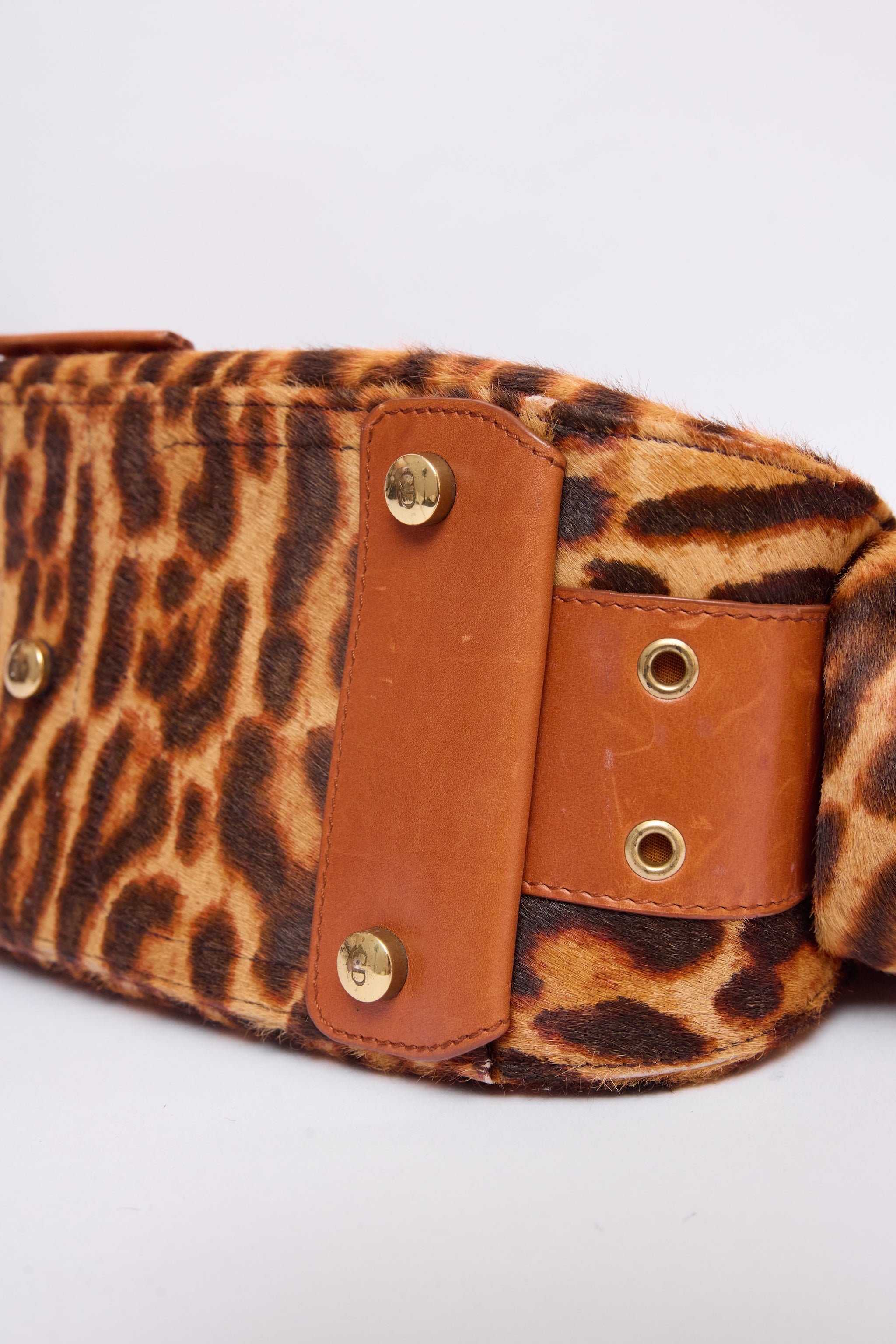 DIOR LEOPARD-PRINT PONYHAIR COLUMBUS