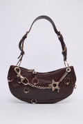 DIOR BROWN HARDCORE PIERCED POCHETTE