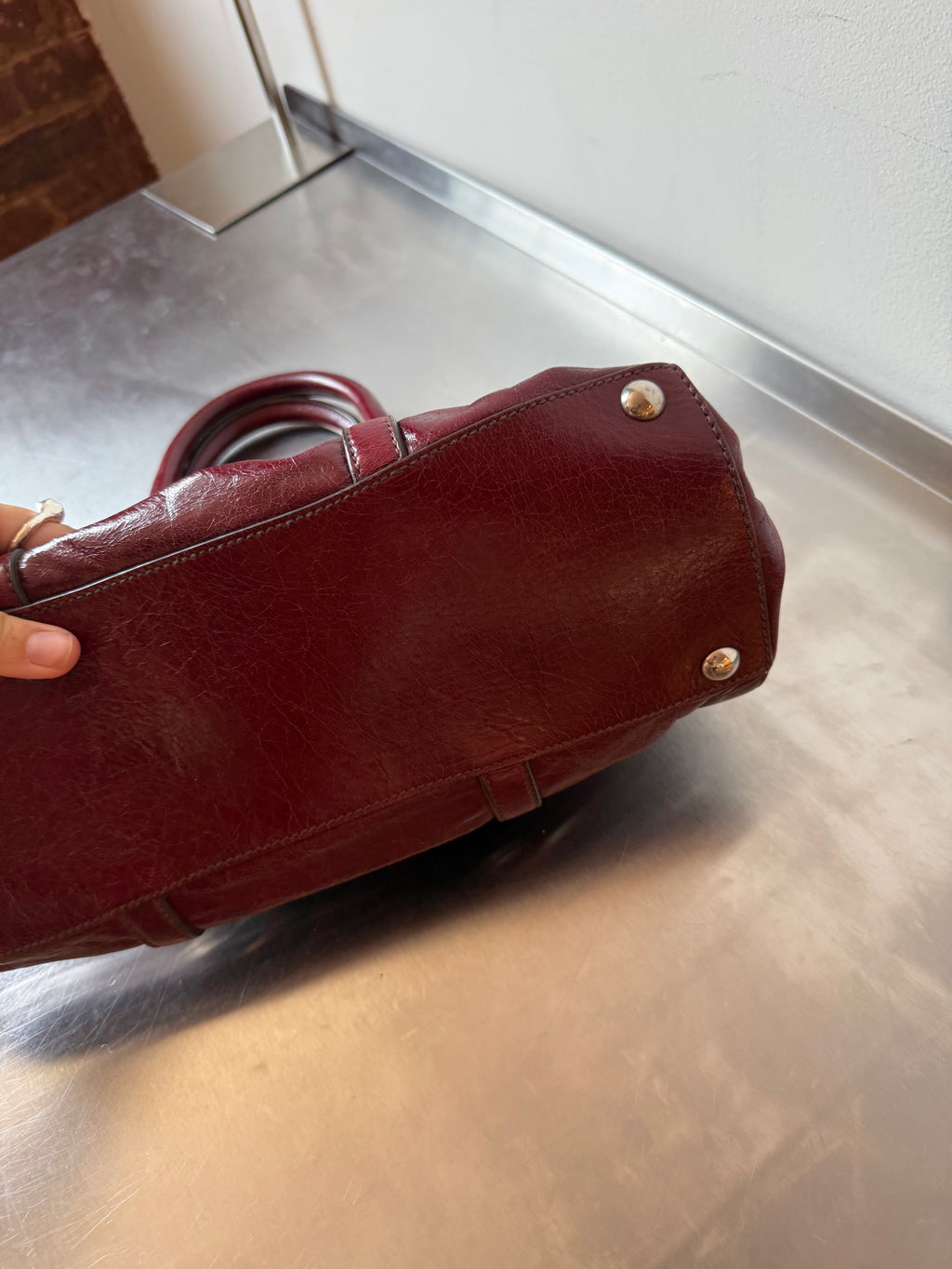 MIU MIU BURGUNDY VITELLO BAG