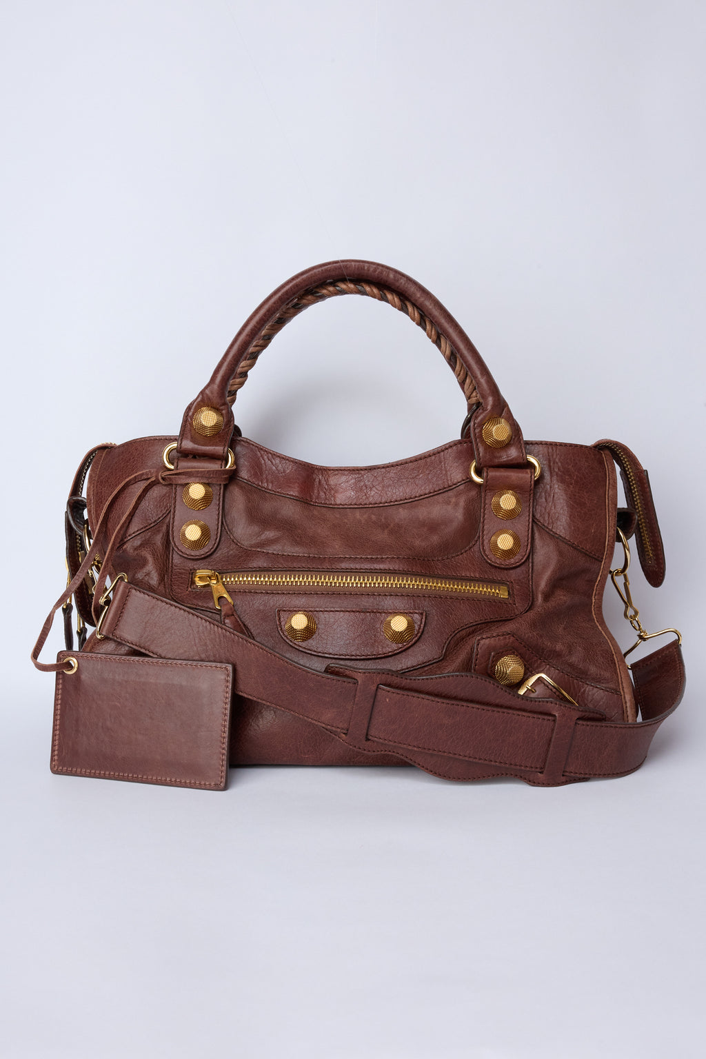 BALENCIAGA BROWN GIANT HARDWARE CITY