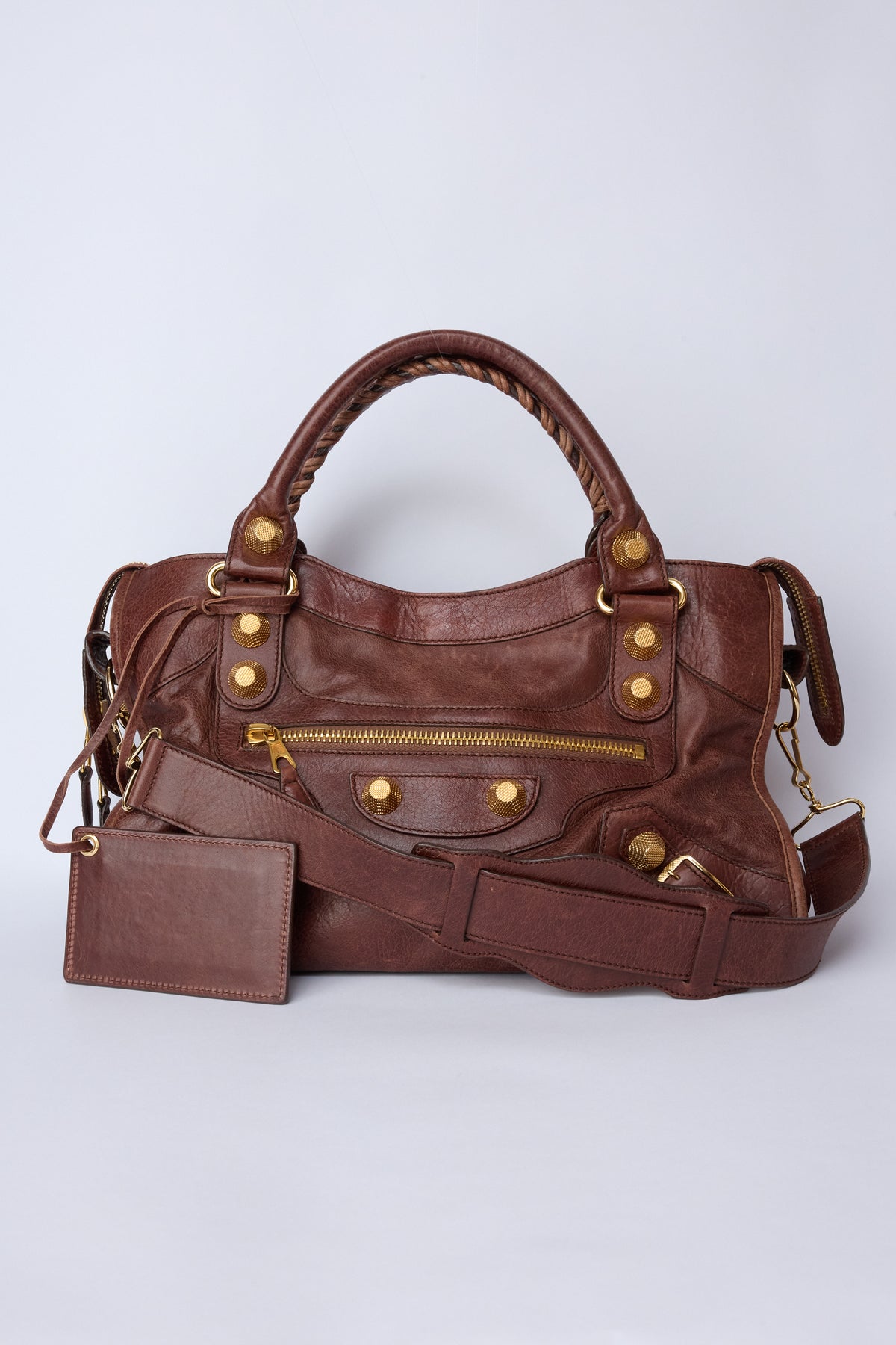 BALENCIAGA BROWN GIANT HARDWARE CITY