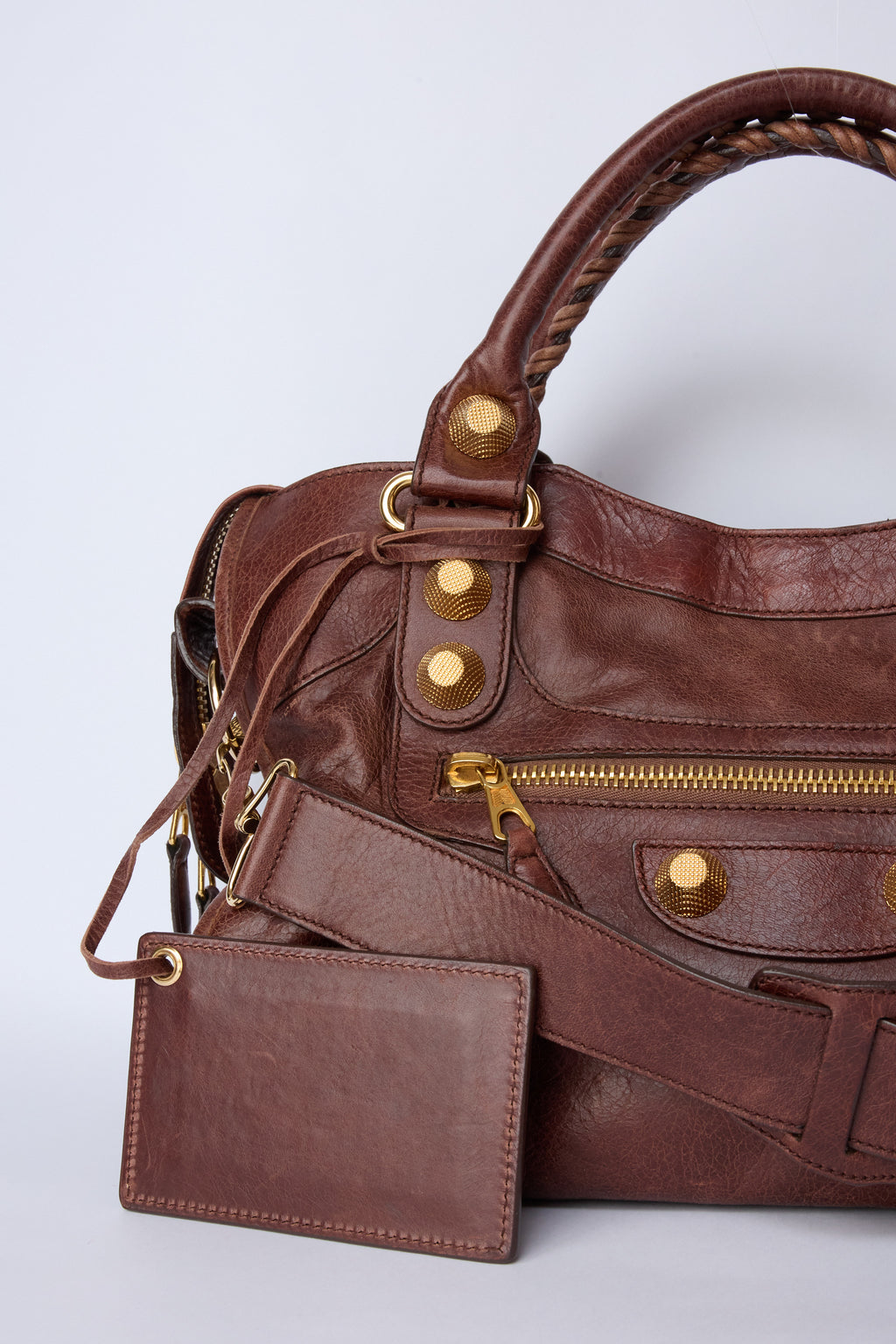 BALENCIAGA BROWN GIANT HARDWARE CITY