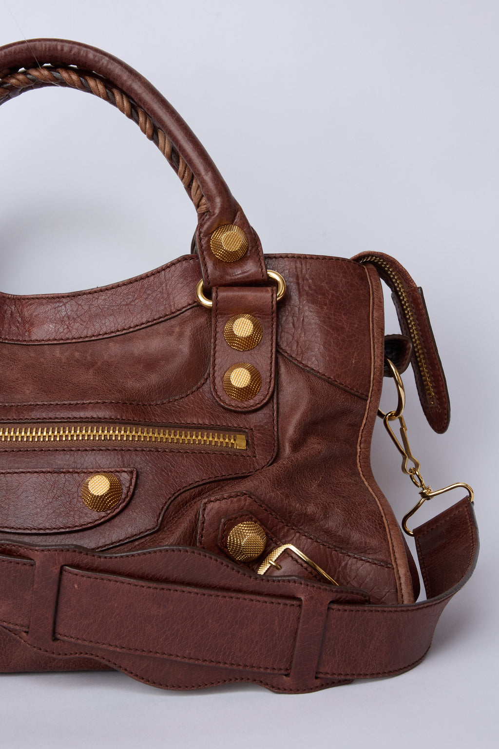 BALENCIAGA BROWN GIANT HARDWARE CITY