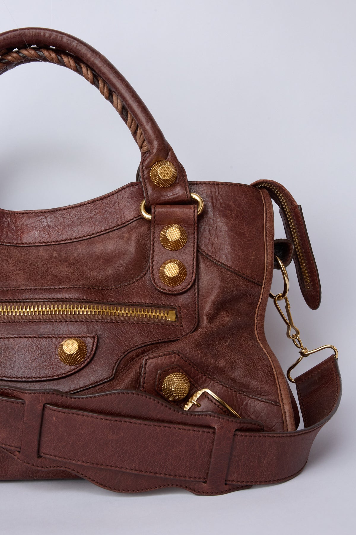 BALENCIAGA BROWN GIANT HARDWARE CITY
