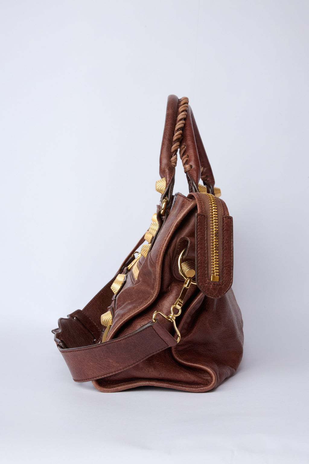 BALENCIAGA BROWN GIANT HARDWARE CITY