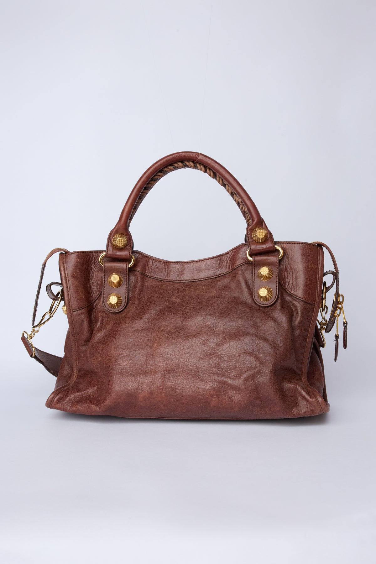 BALENCIAGA BROWN GIANT HARDWARE CITY