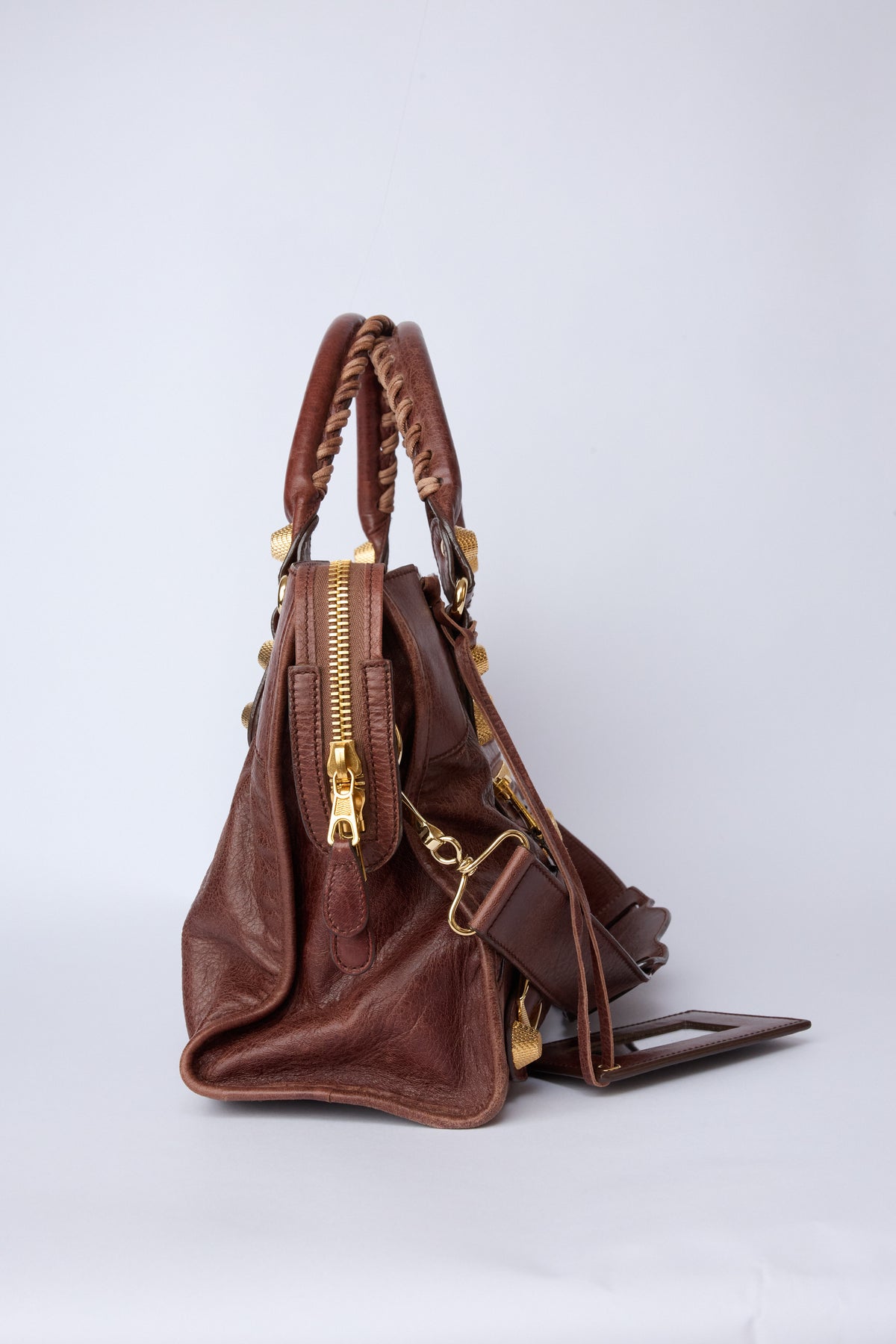 BALENCIAGA BROWN GIANT HARDWARE CITY