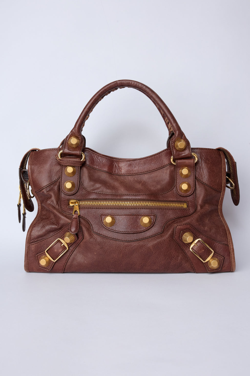 BALENCIAGA BROWN GIANT HARDWARE CITY
