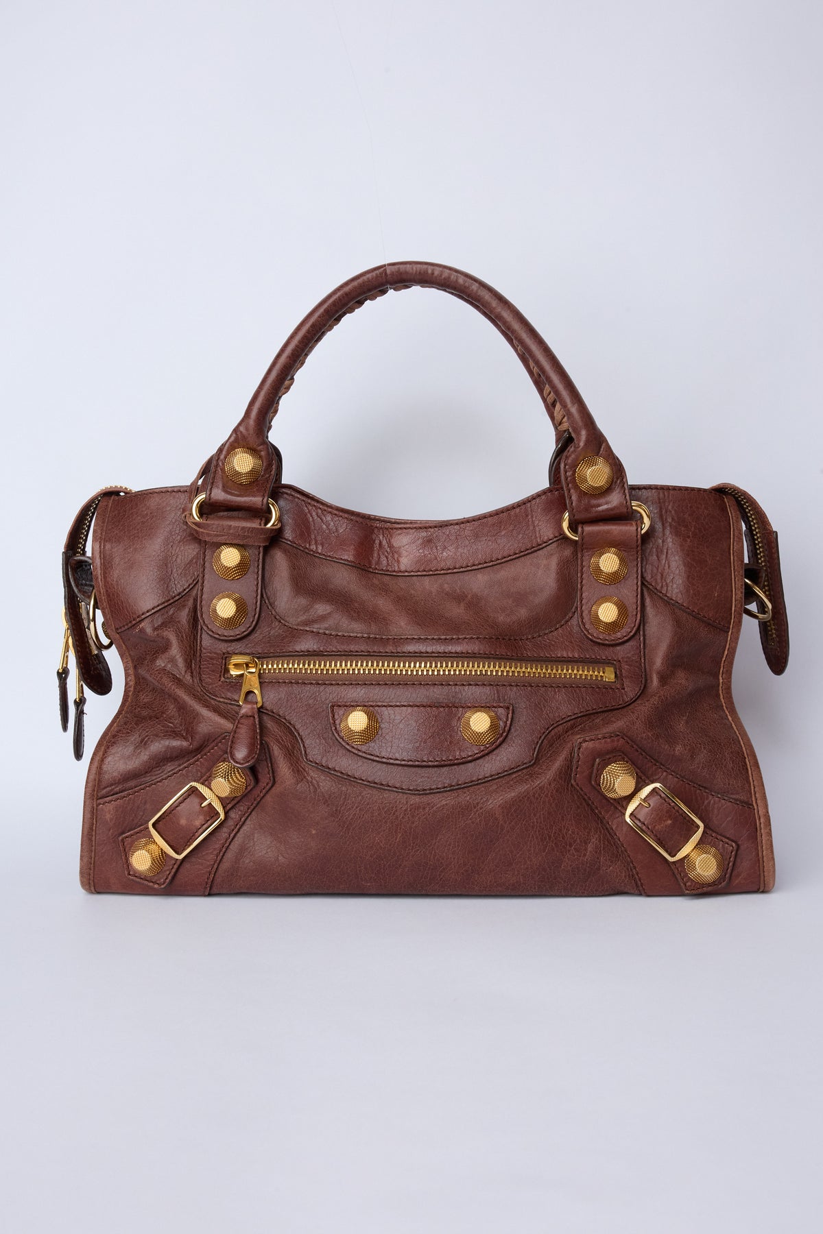 BALENCIAGA BROWN GIANT HARDWARE CITY