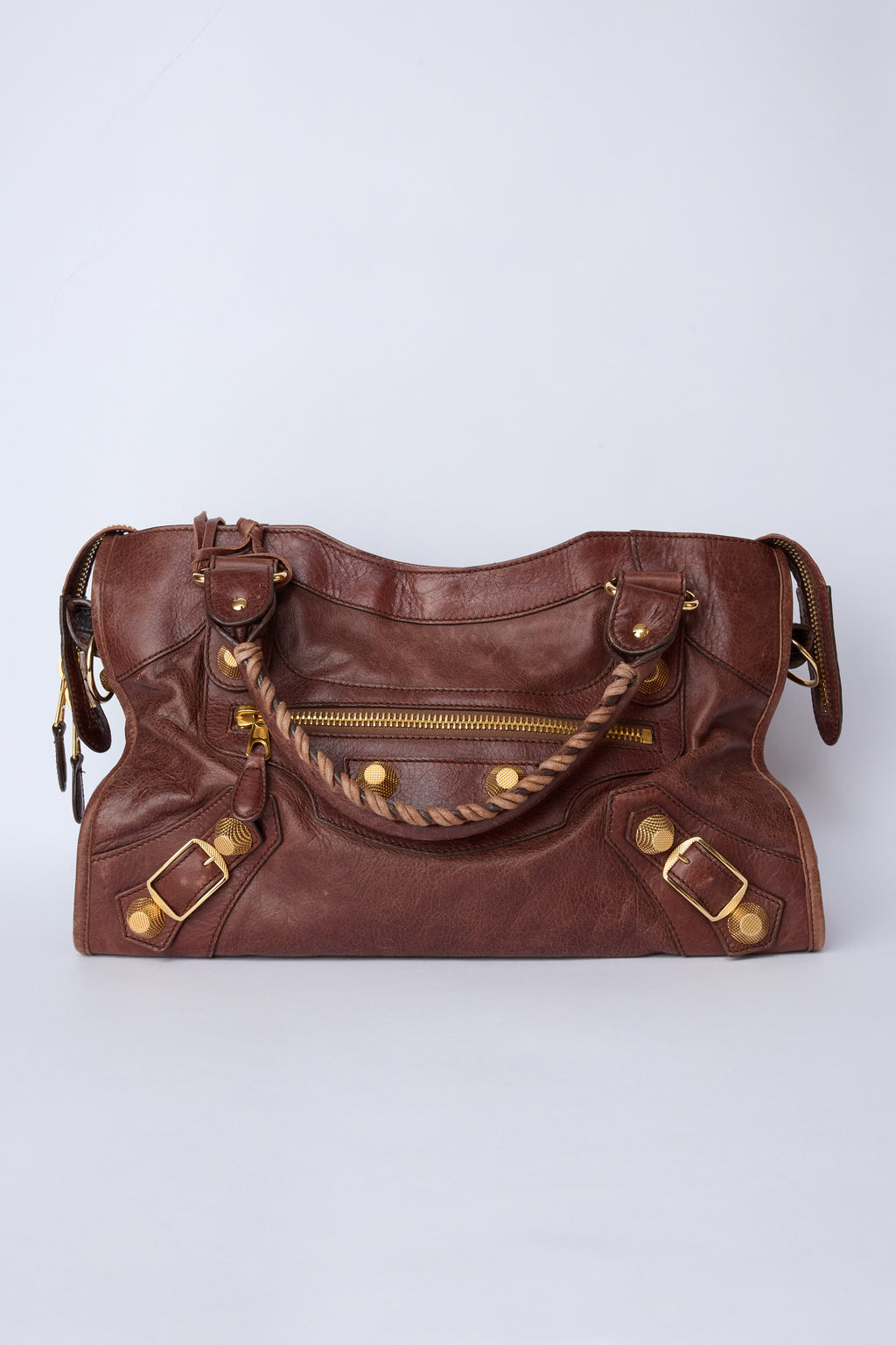 BALENCIAGA BROWN GIANT HARDWARE CITY