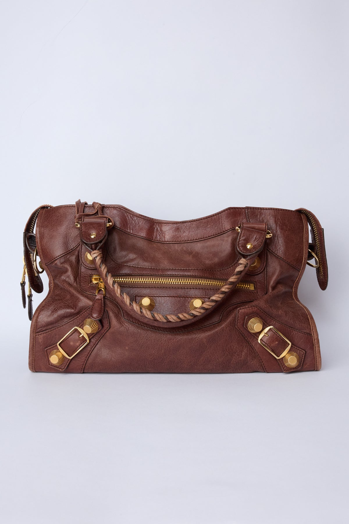 BALENCIAGA BROWN GIANT HARDWARE CITY
