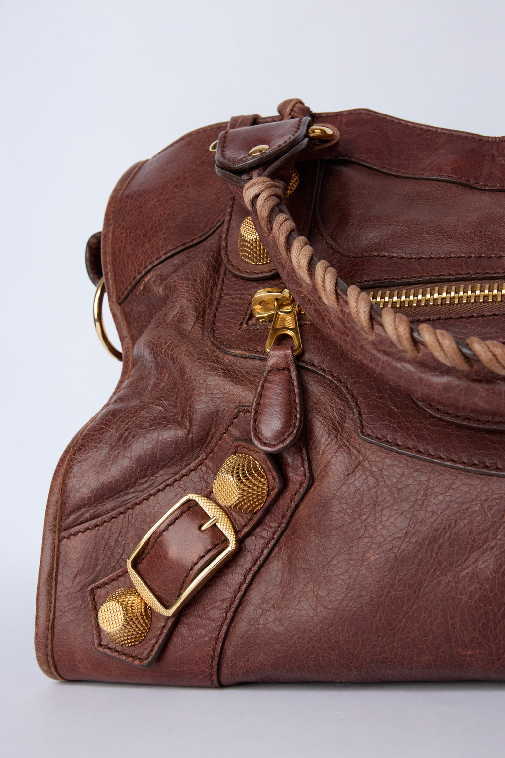 BALENCIAGA BROWN GIANT HARDWARE CITY