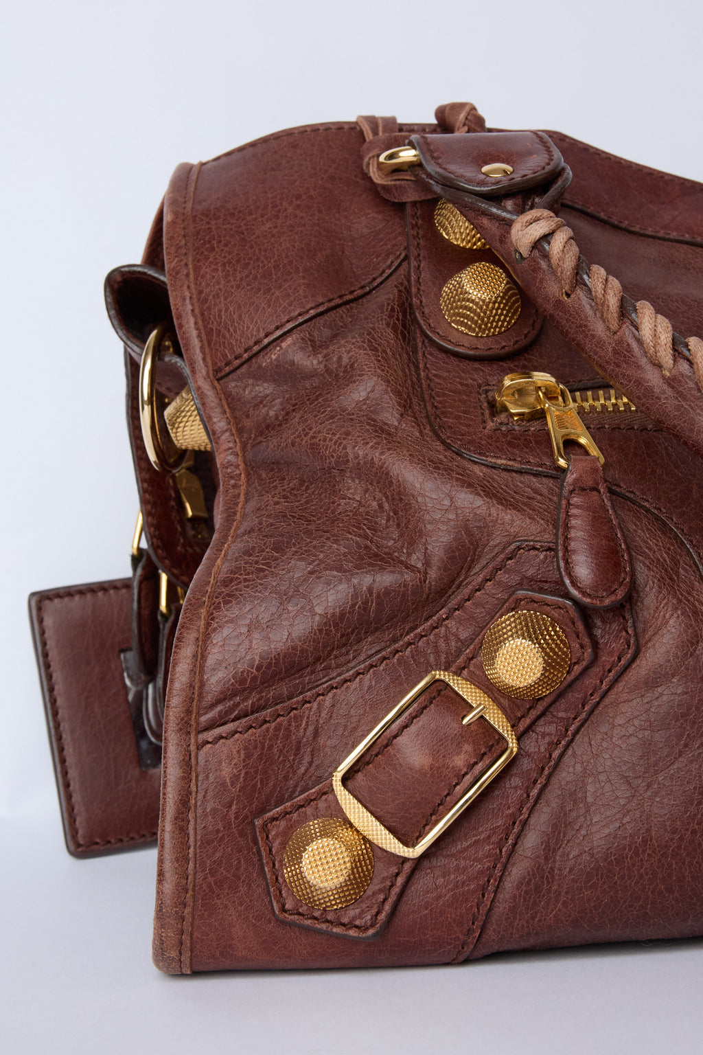 BALENCIAGA BROWN GIANT HARDWARE CITY