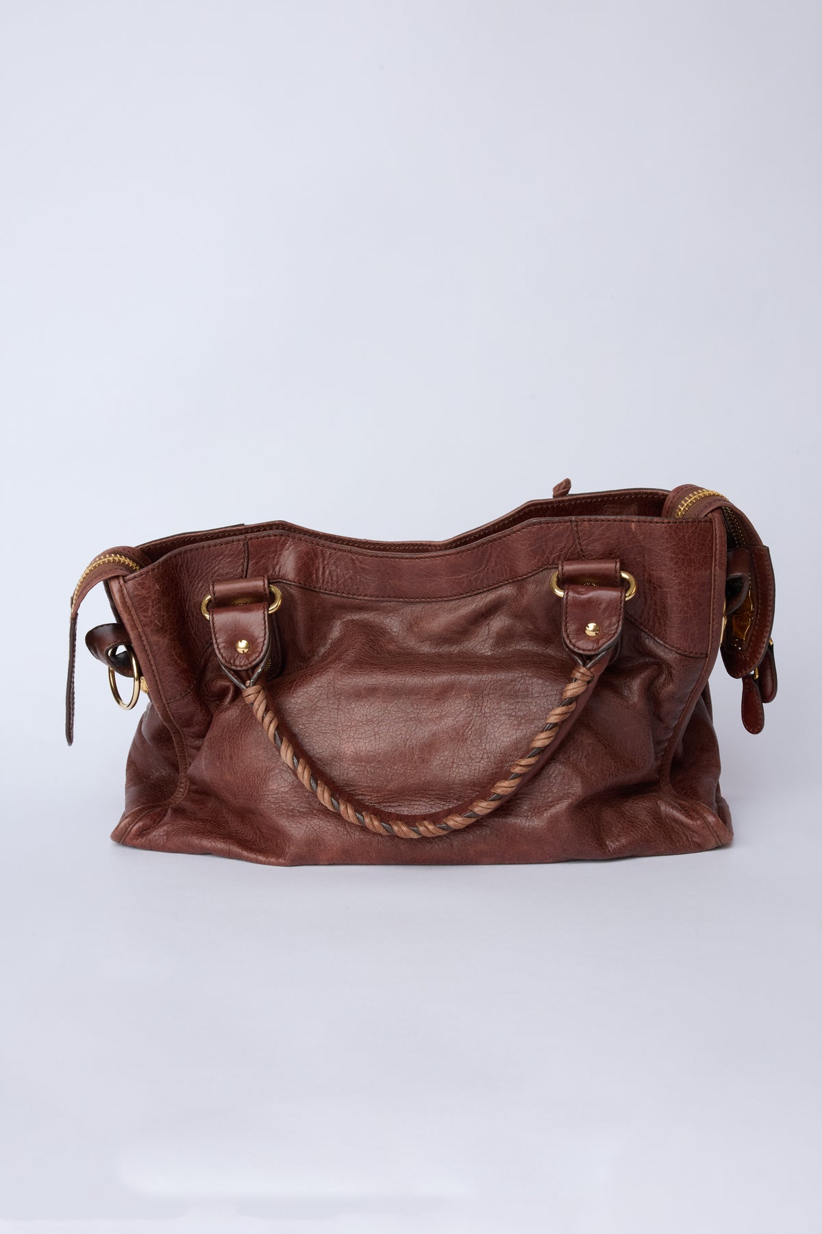 BALENCIAGA BROWN GIANT HARDWARE CITY