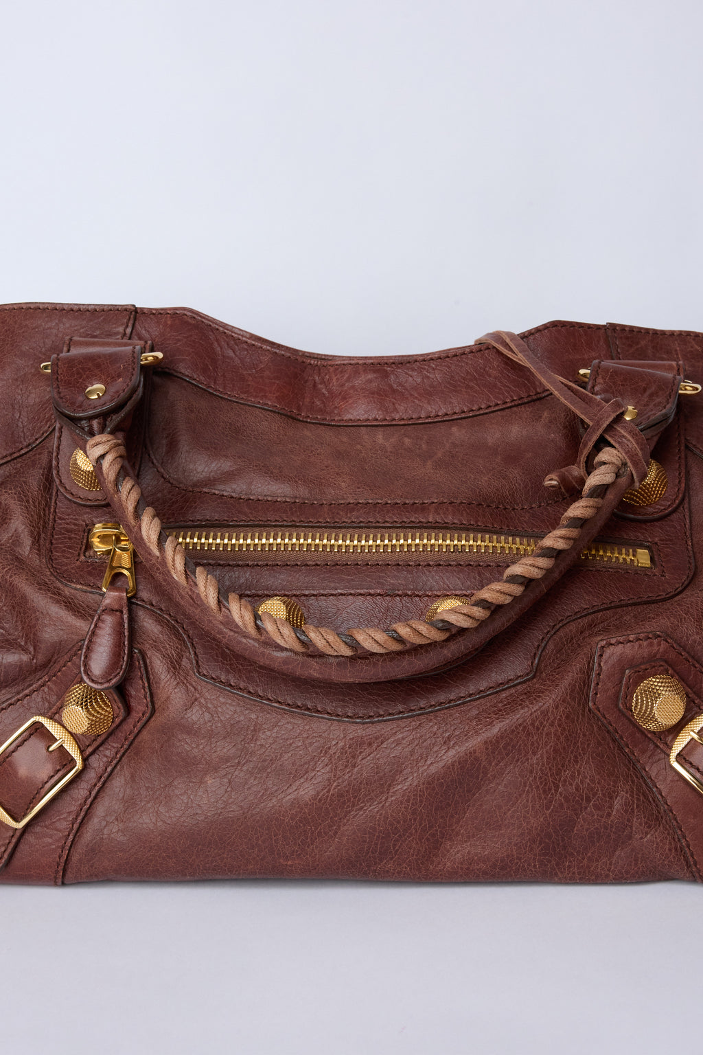 BALENCIAGA BROWN GIANT HARDWARE CITY