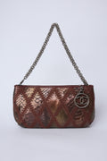 CHANEL PURPLE & BRONZE CROTCHET POCHETTE