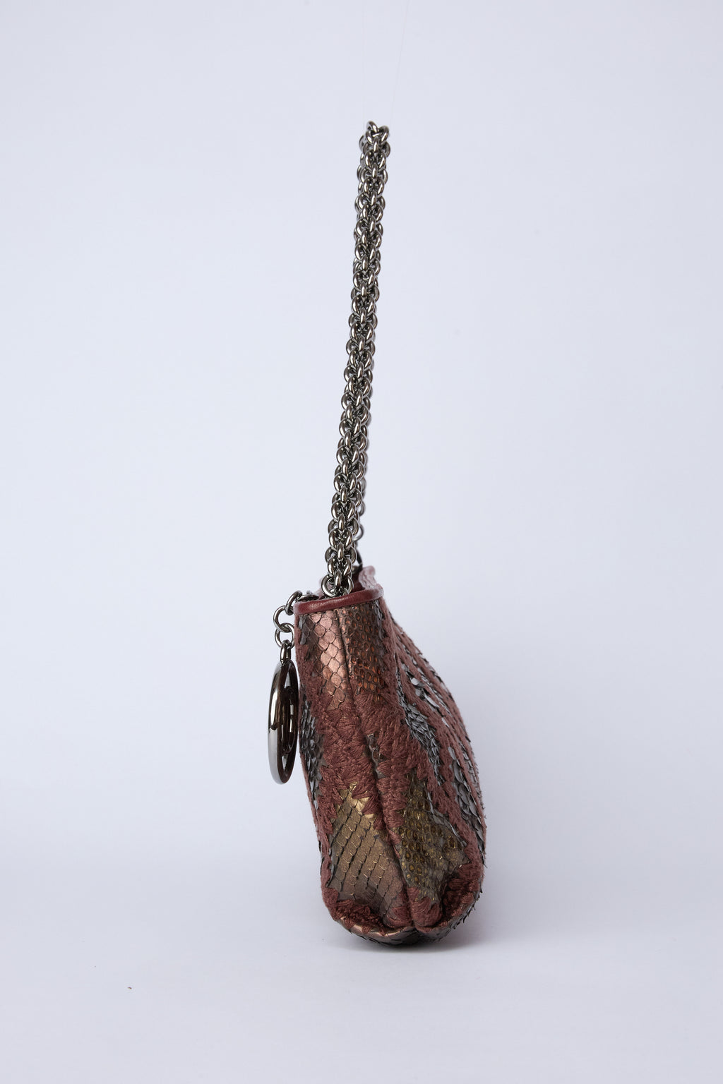 CHANEL PURPLE & BRONZE CROTCHET POCHETTE