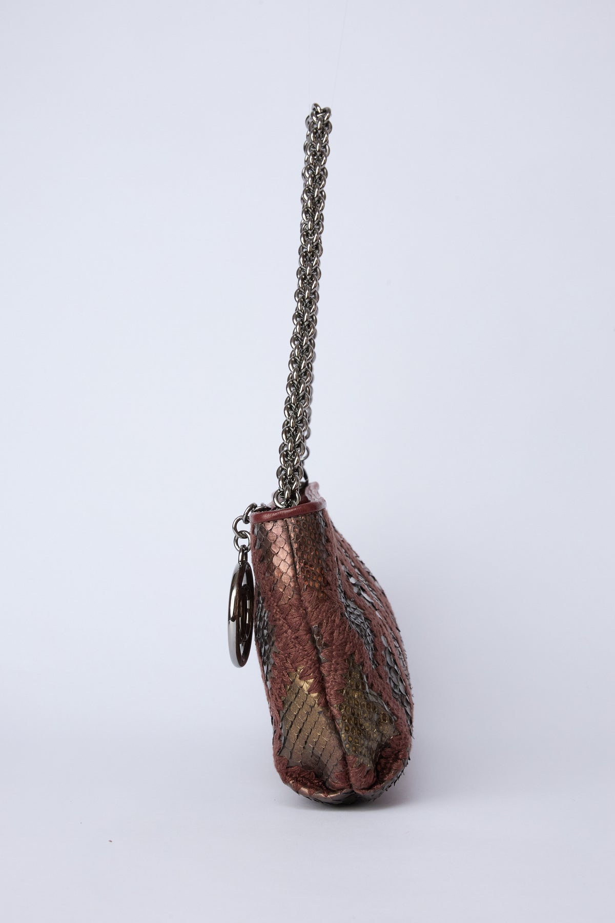 CHANEL PURPLE & BRONZE CROTCHET POCHETTE