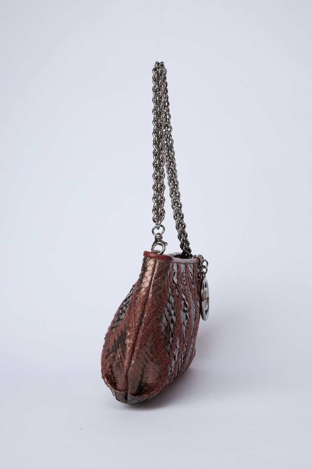 CHANEL PURPLE & BRONZE CROTCHET POCHETTE