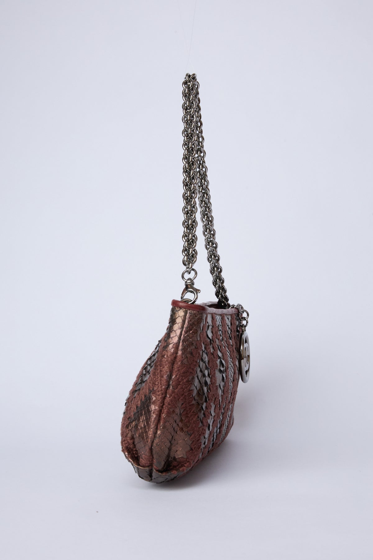 CHANEL PURPLE & BRONZE CROTCHET POCHETTE