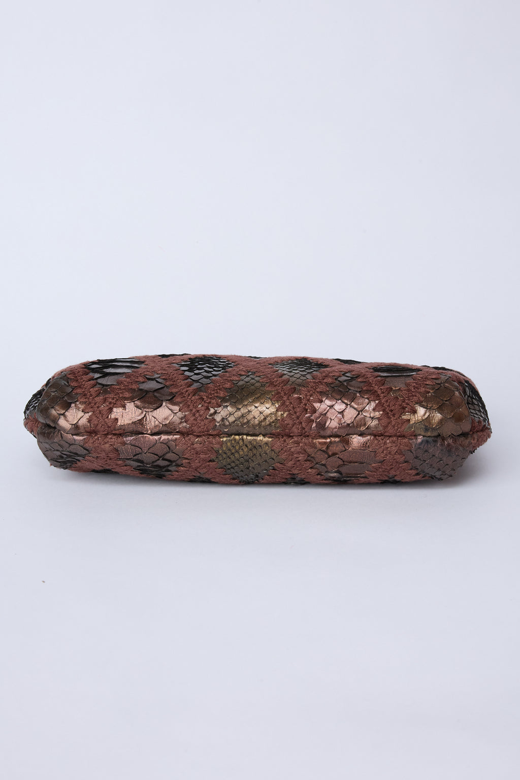 CHANEL PURPLE & BRONZE CROTCHET POCHETTE