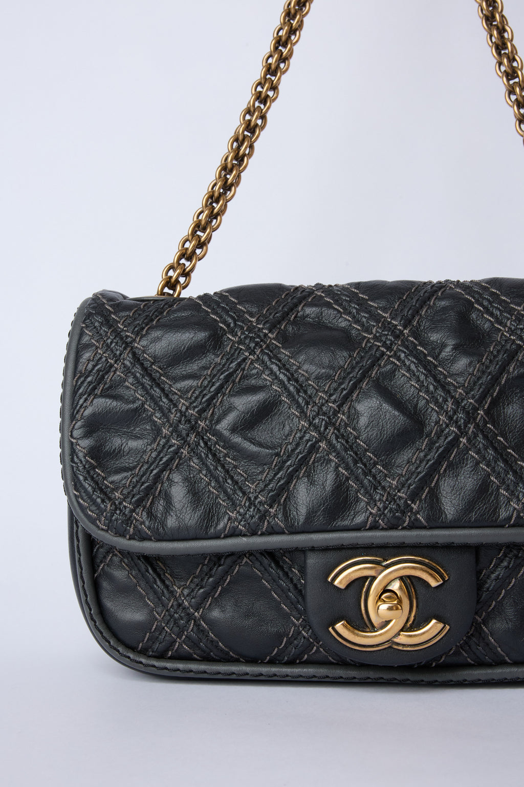 CHANEL PARIS-BOMBAY BLACK TRIPTYCH FLAP