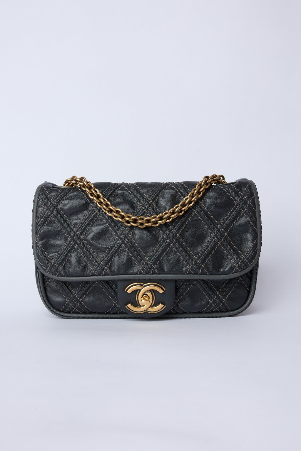 CHANEL PARIS-BOMBAY BLACK TRIPTYCH FLAP