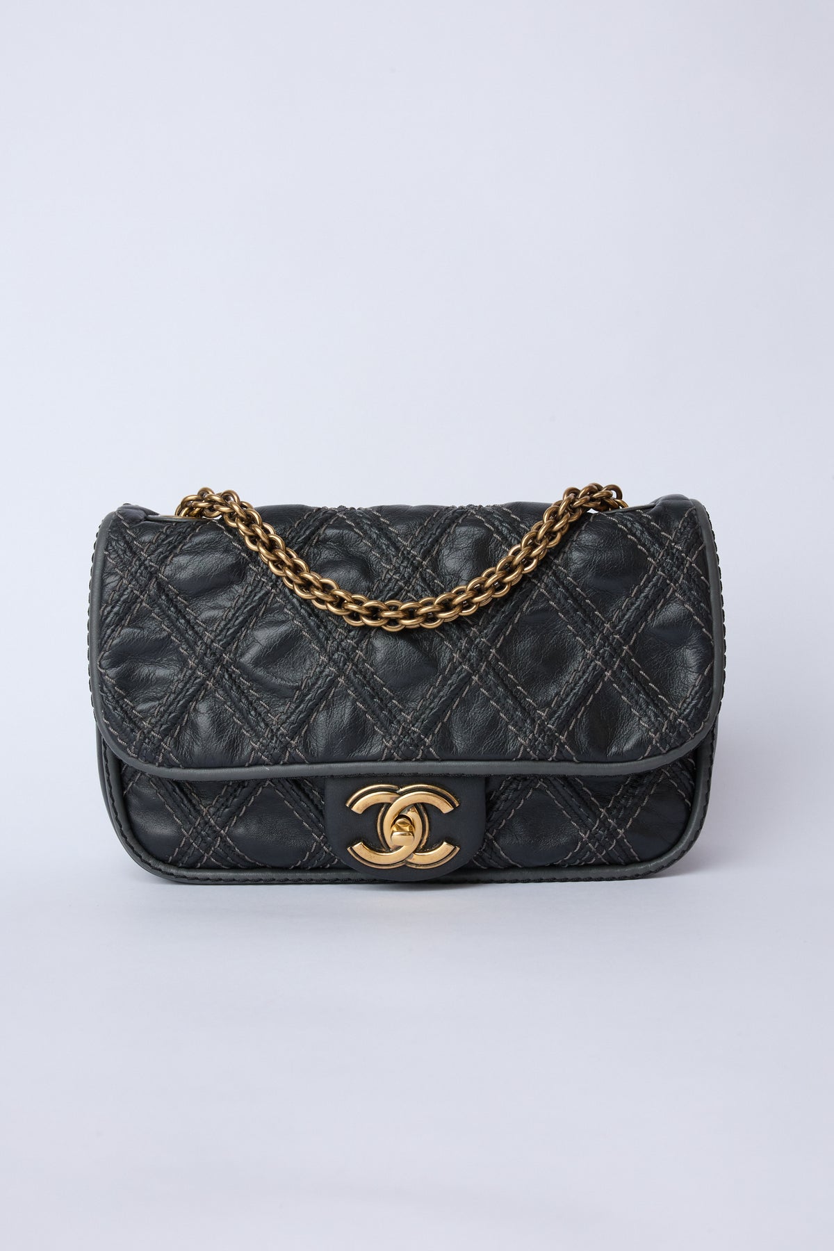 CHANEL PARIS-BOMBAY BLACK TRIPTYCH FLAP