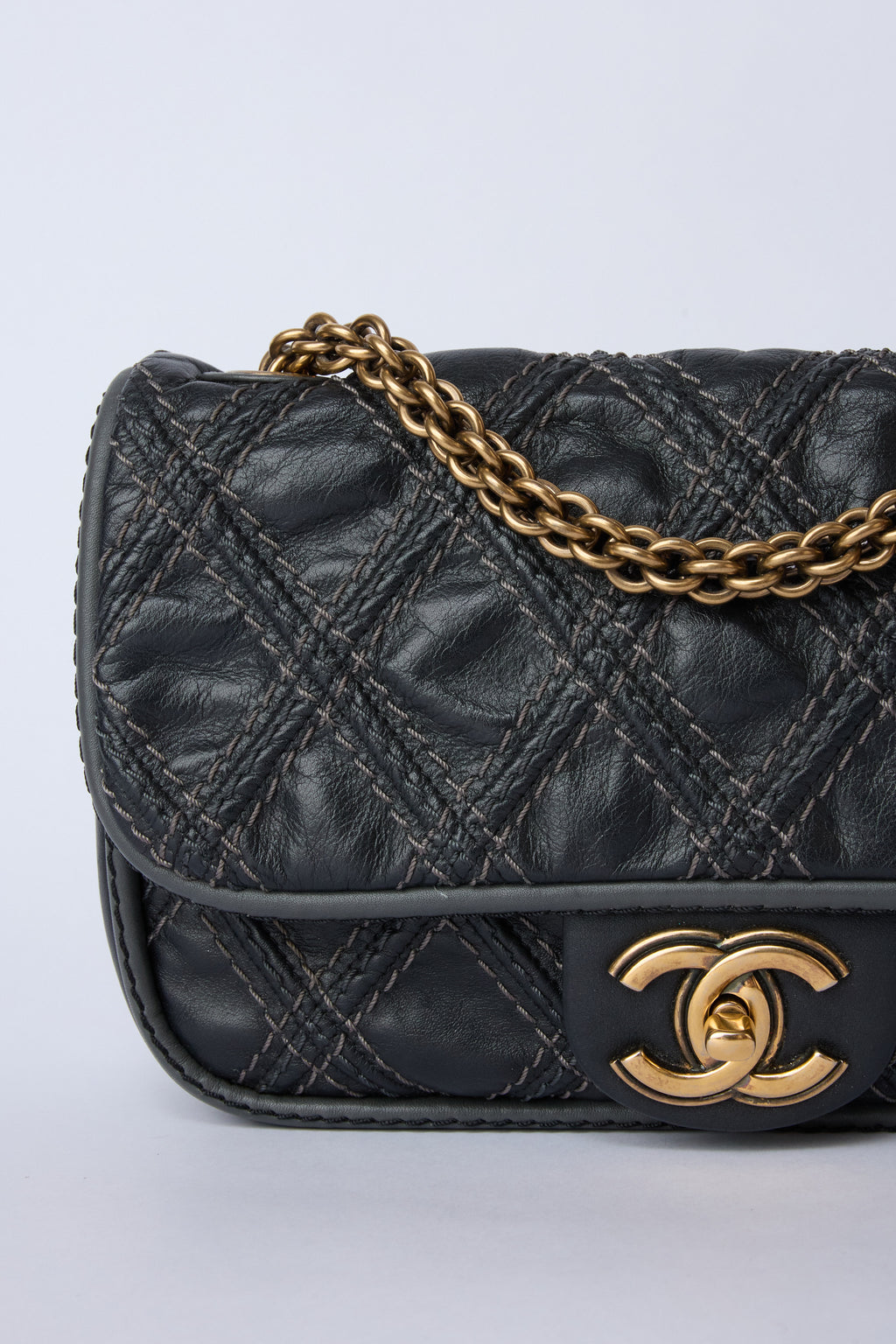 CHANEL PARIS-BOMBAY BLACK TRIPTYCH FLAP