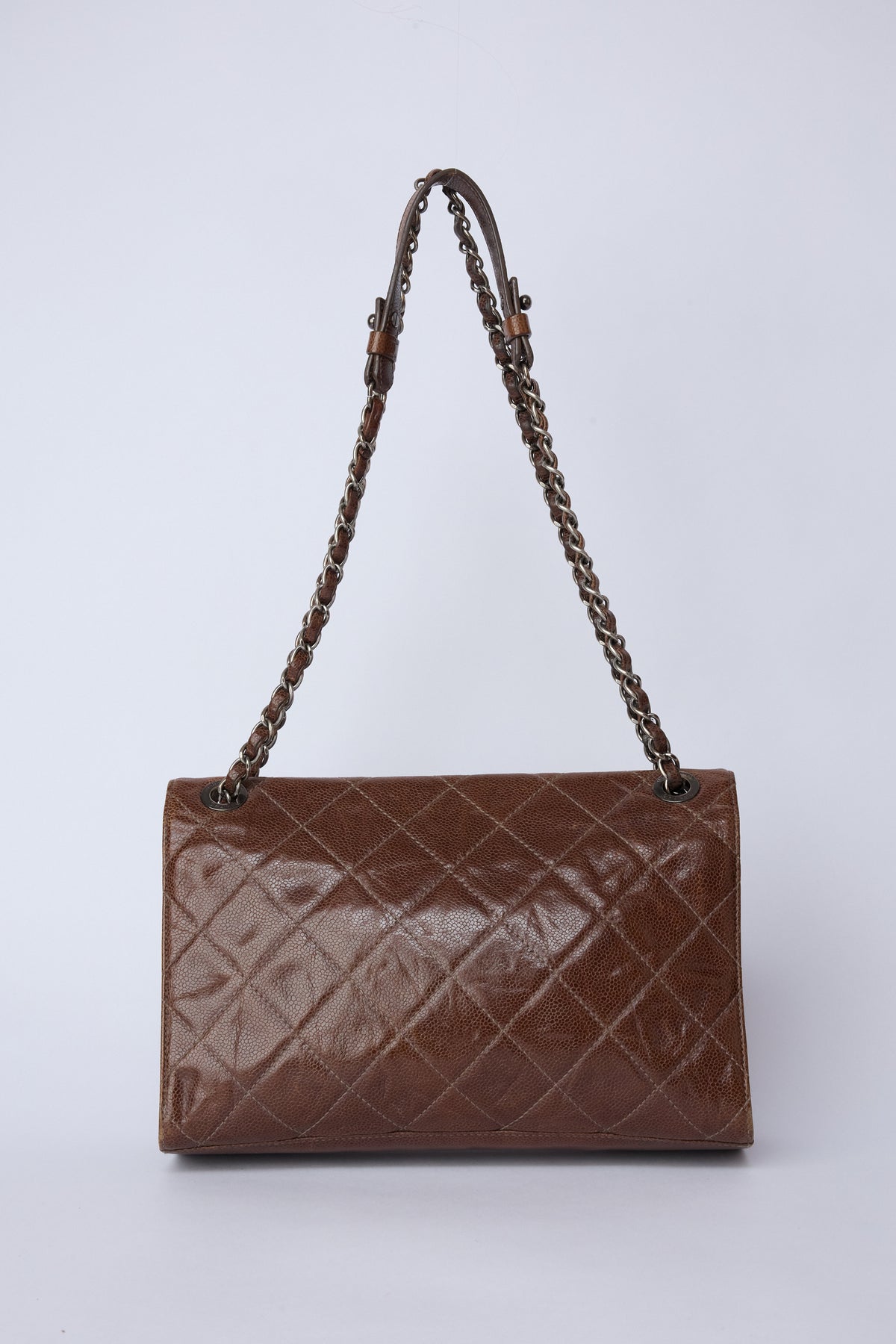 CHANEL PARIS-EDINBURGH BROWN CRAVE FLAP