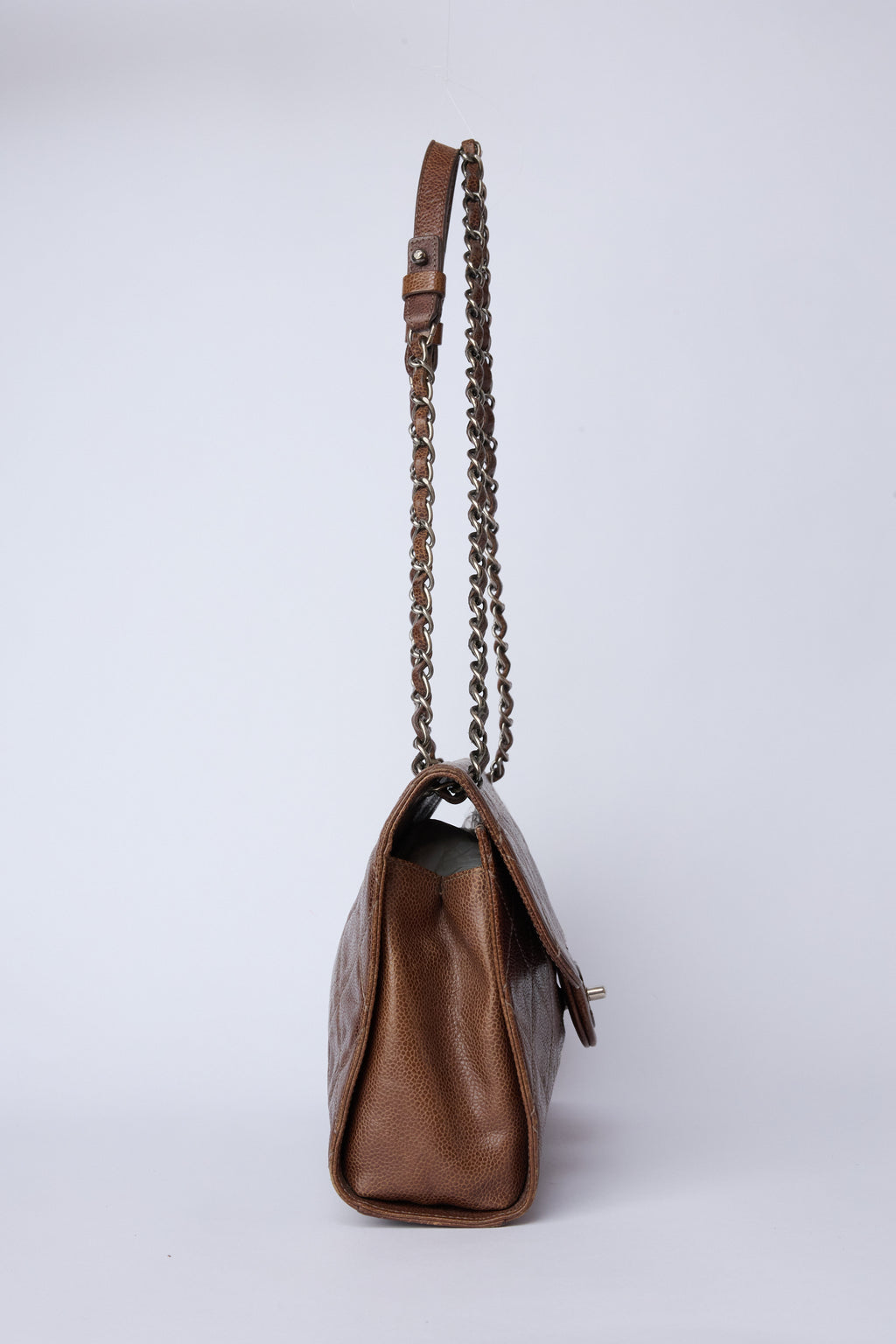 CHANEL PARIS-EDINBURGH BROWN CRAVE FLAP