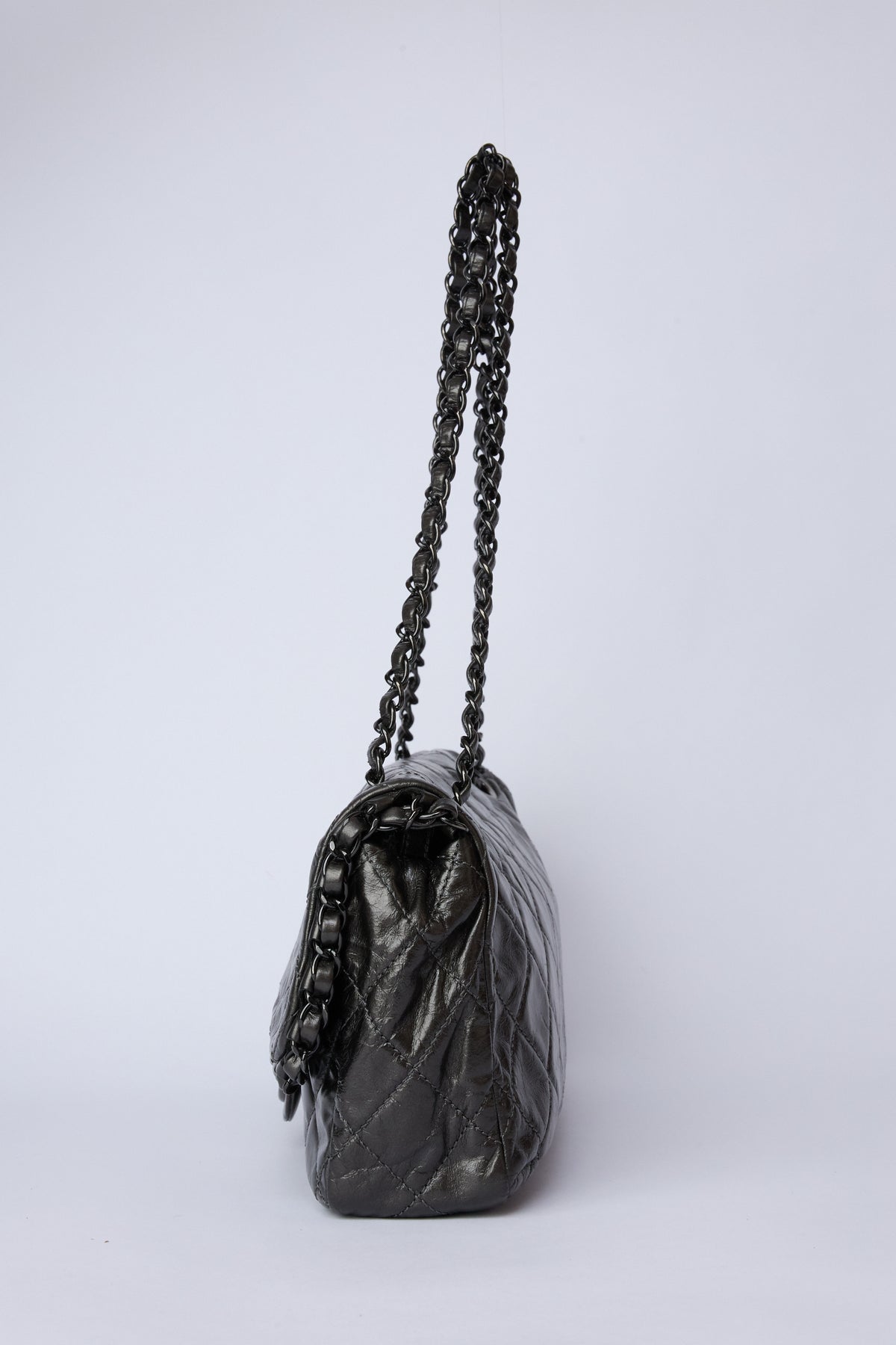 CHANEL CHAIN ME GUNMETAL GREY FLAP